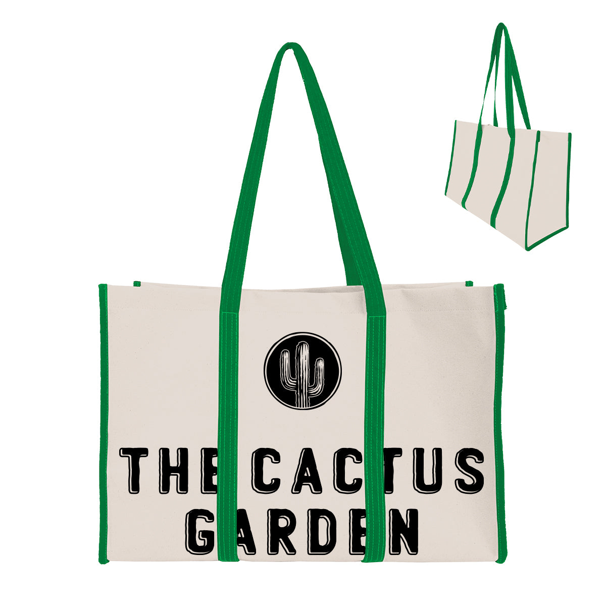 Wrap Around Tote Bag in Recycled Canvas - Natural - Silk Screen