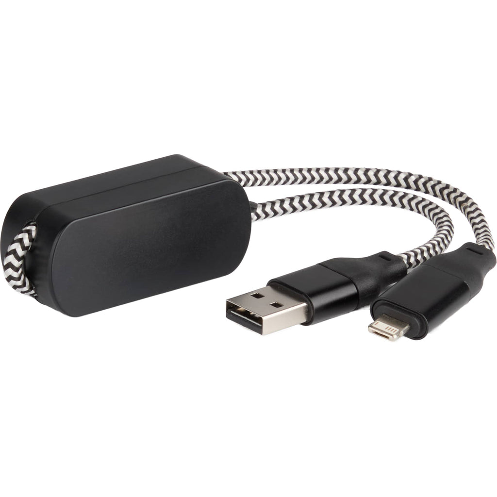 Wrist Link 5-in-1 Charging Lanyard, 65W Full Color - Black/Silver - Detail 2