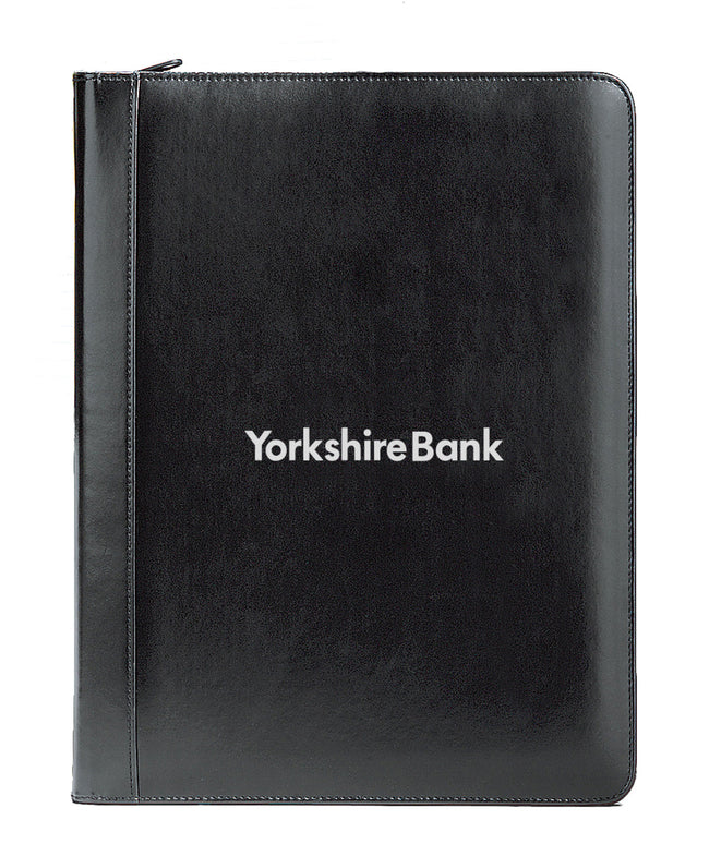 Writer's Zippered Ring Binder Padfolio, 1 Inch Debossing