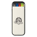 Writing Set, Four-Way Full Color - White With Black - Silk Screen