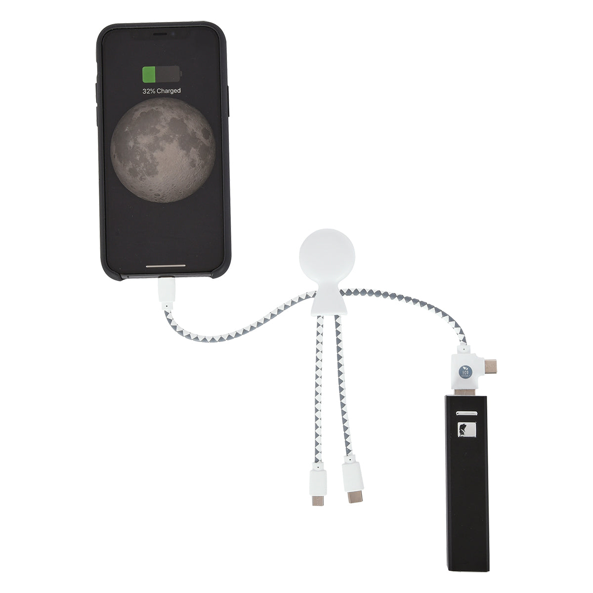 Xoopar Mr Bio Charging Cable, All in One - White - Inset+2