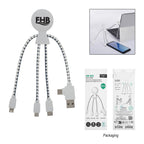 Xoopar Mr Bio Charging Cable, All in One - White - Silk Screen