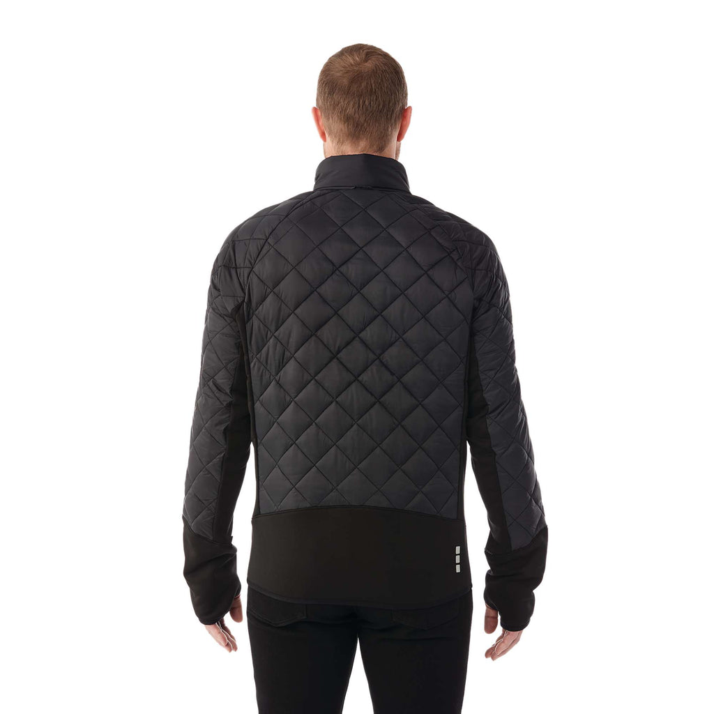 Yamaska 3-in-1 Waterproof Softshell Jacket for Men Embroidery - Black/Black - Back On Model