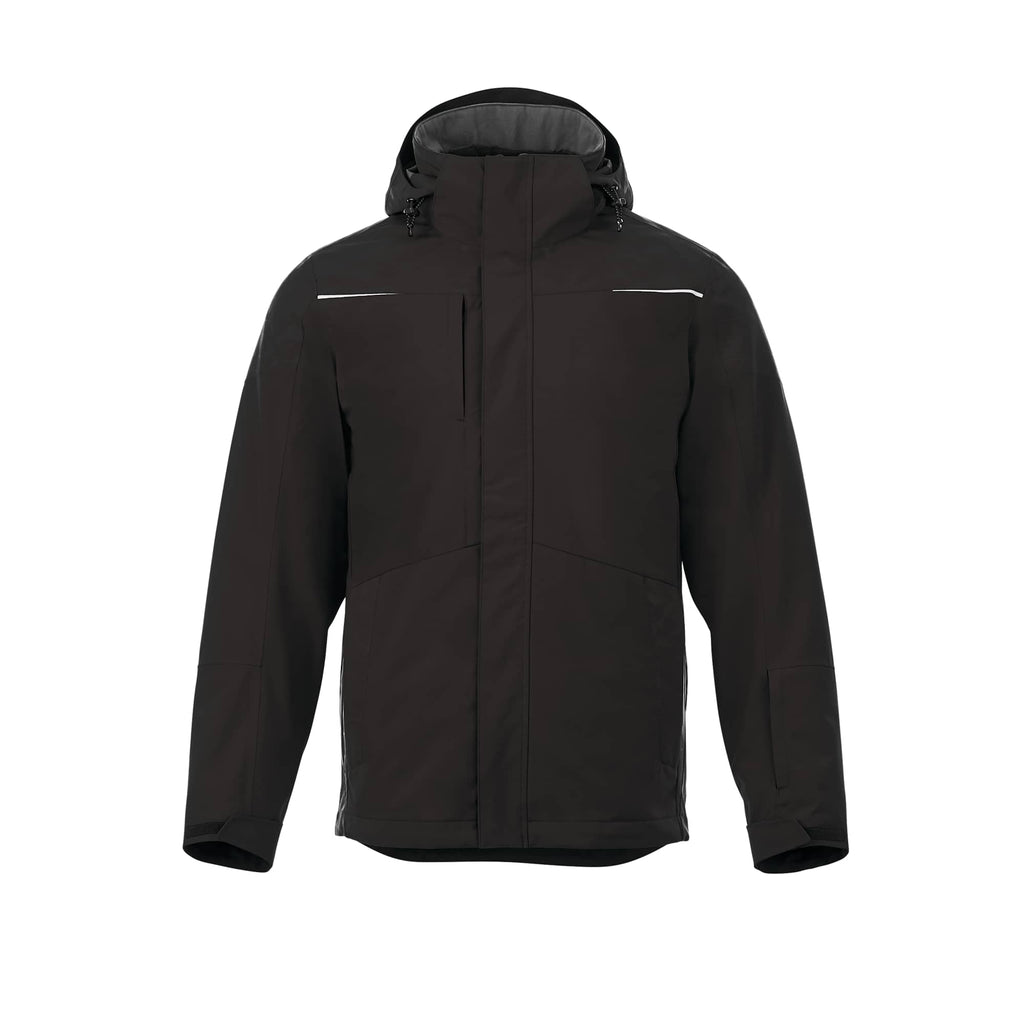 Yamaska 3-in-1 Waterproof Softshell Jacket for Men Embroidery - Black/Black - Front Flat 2