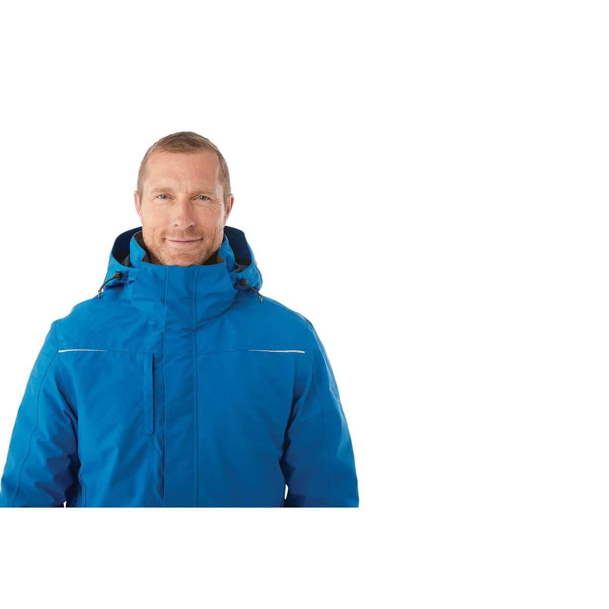 Yamaska 3-in-1 Waterproof Softshell Jacket for Men Embroidery - Olympic Blue/Black - On Model 2