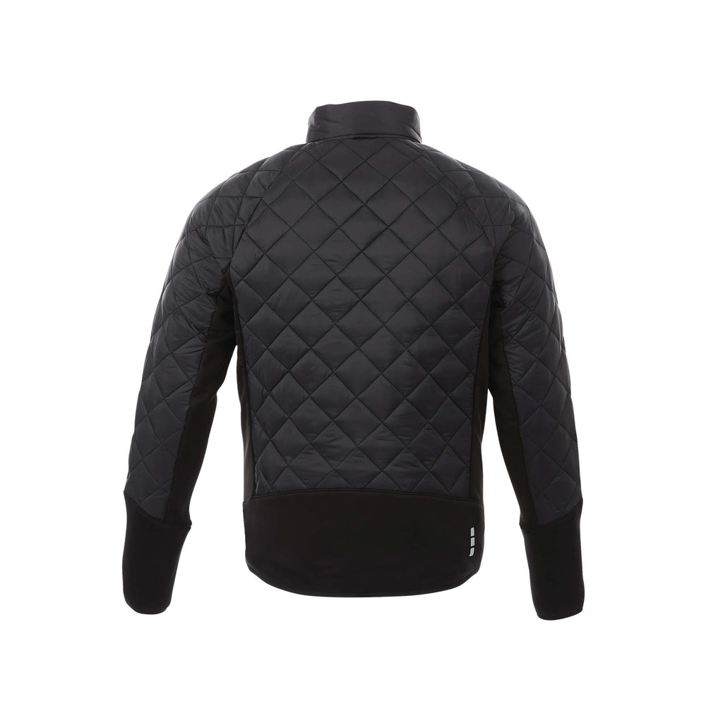 Yamaska 3-in-1 Waterproof Softshell Jacket for Men Laser Engraving - Black/Black - Back Flat 2