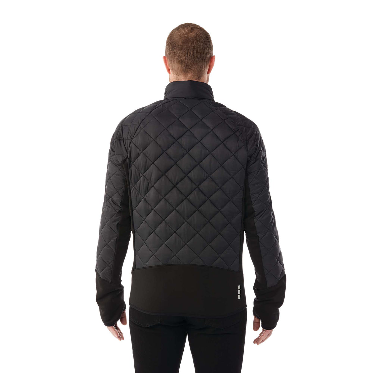 Yamaska 3-in-1 Waterproof Softshell Jacket for Men Laser Engraving - Black/Black - Back On Model