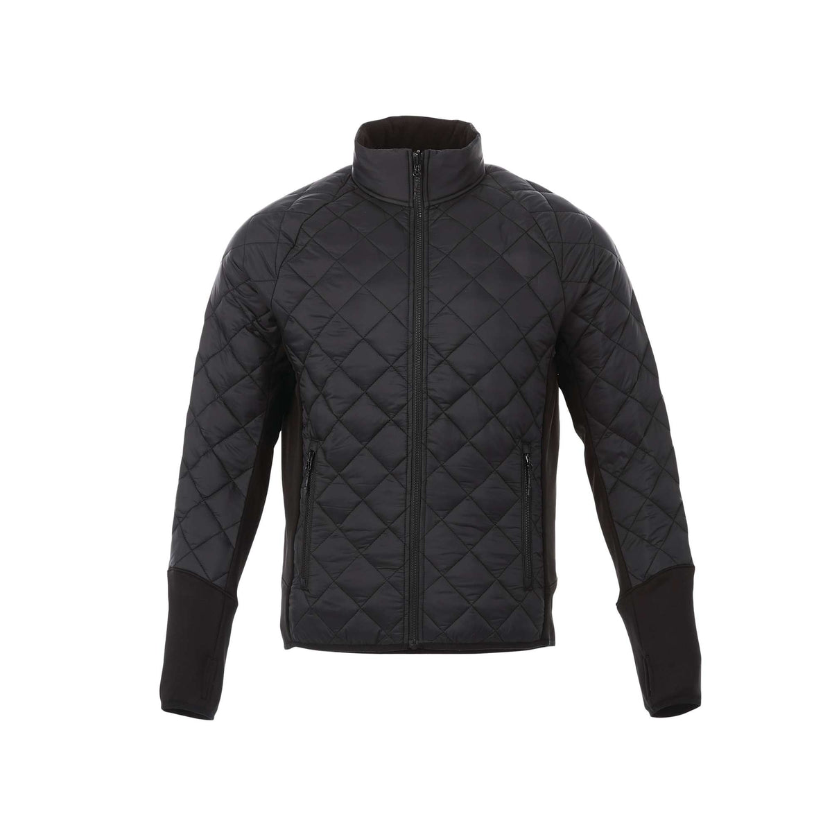 Yamaska 3-in-1 Waterproof Softshell Jacket for Men Laser Engraving - Black/Black - Front Flat