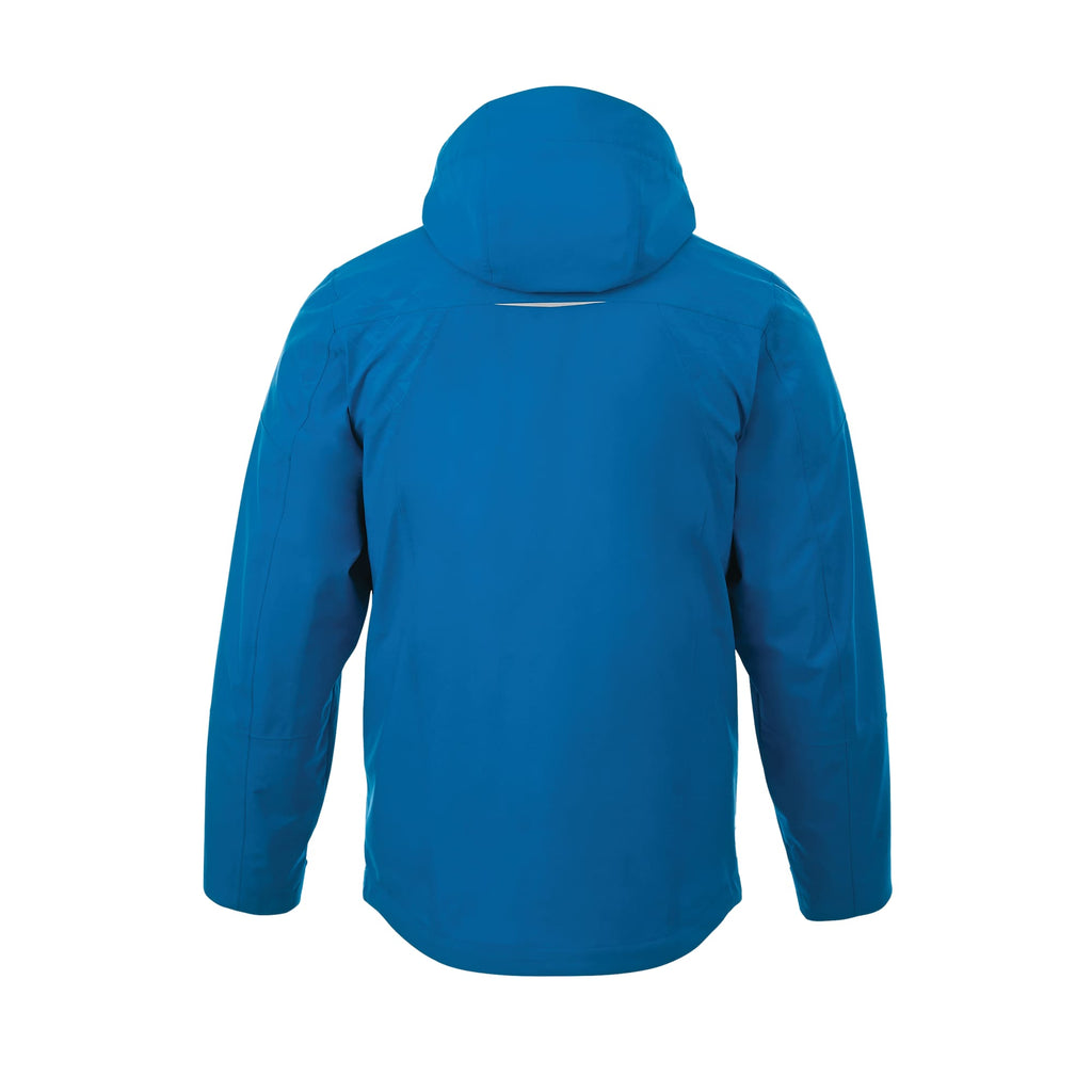 Yamaska 3-in-1 Waterproof Softshell Jacket for Men Transfer - Olympic Blue/Black - Back Flat