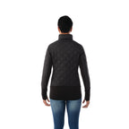 Yamaska 3-in-1 Waterproof Softshell Jacket for Women Laser Engraving - Black/Black - Back On Model