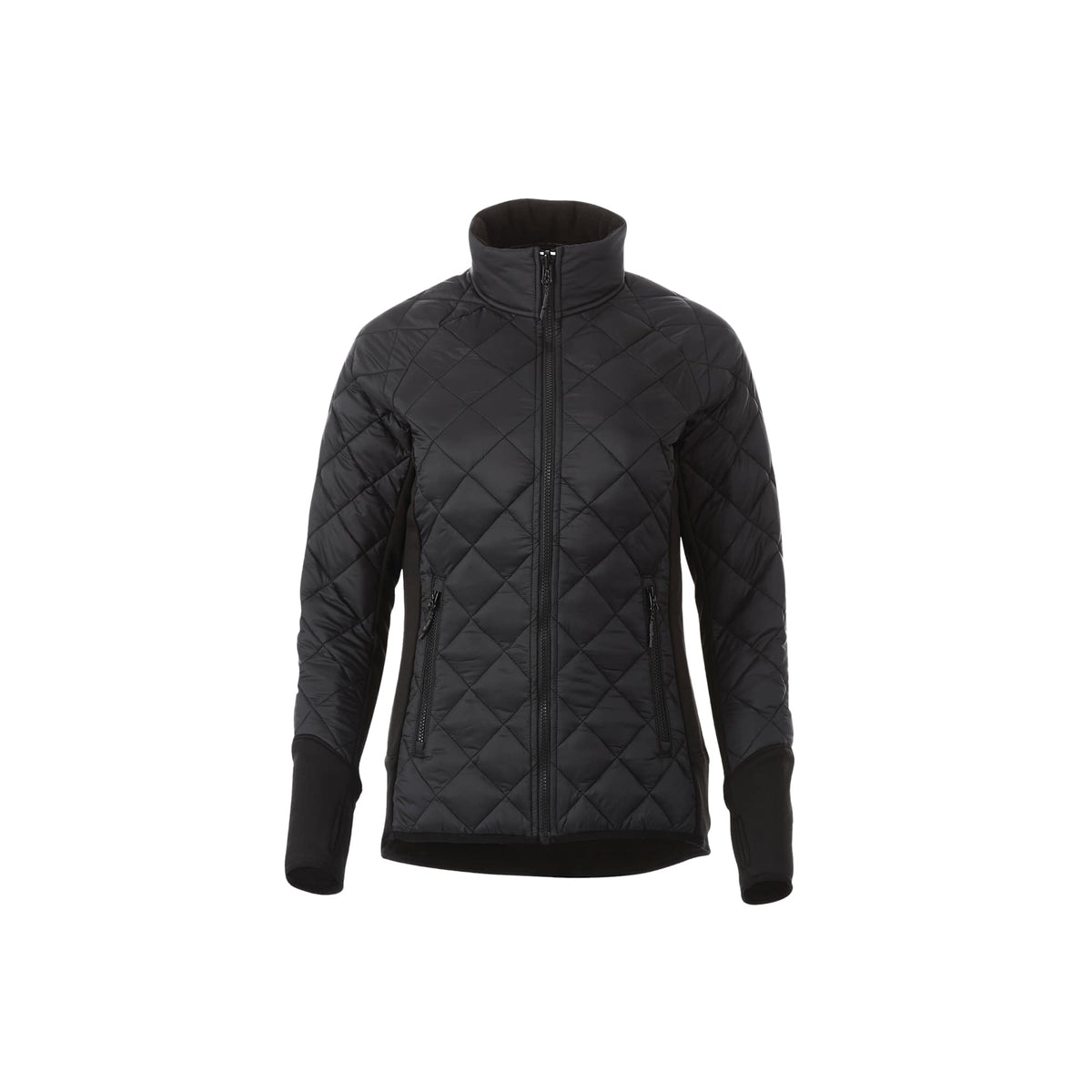 Yamaska 3-in-1 Waterproof Softshell Jacket for Women Laser Engraving - Black/Black - Front Flat