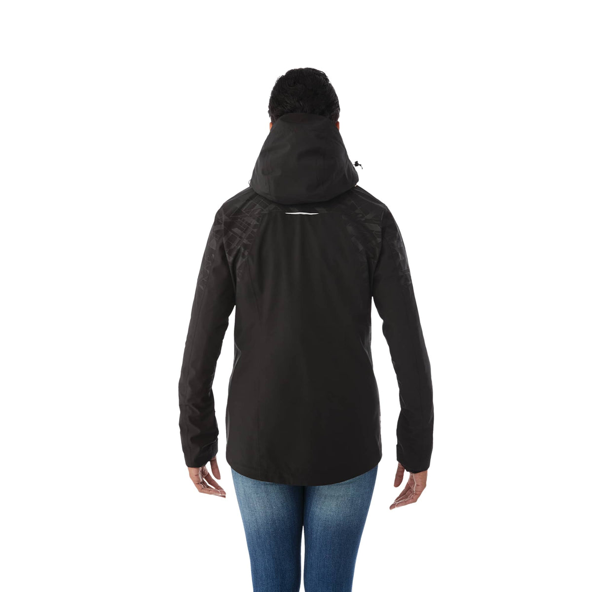 Yamaska 3-in-1 Waterproof Softshell Jacket for Women Transfer - Black/Black - Back On Model 2