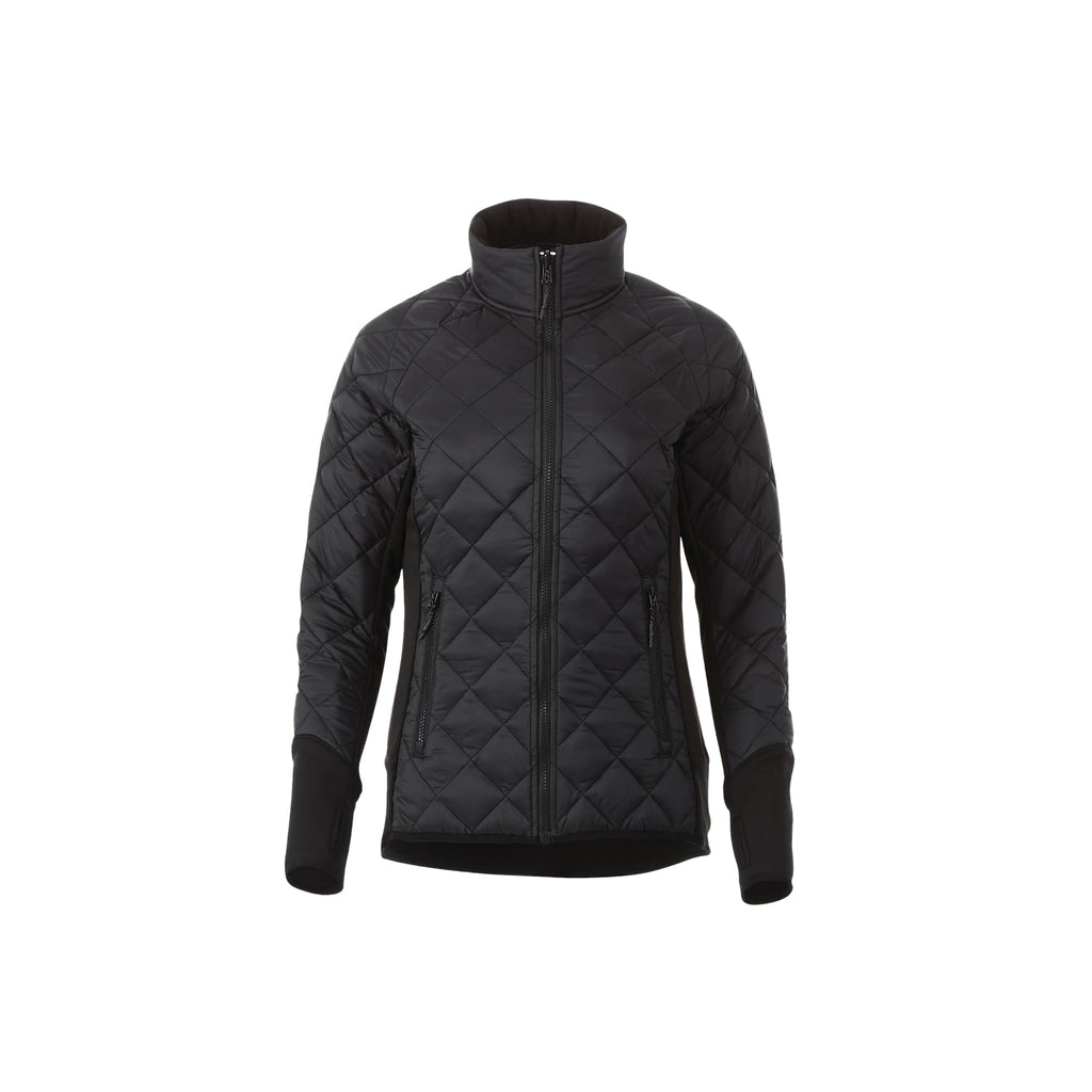 Yamaska 3-in-1 Waterproof Softshell Jacket for Women Transfer - Black/Black - Front Flat