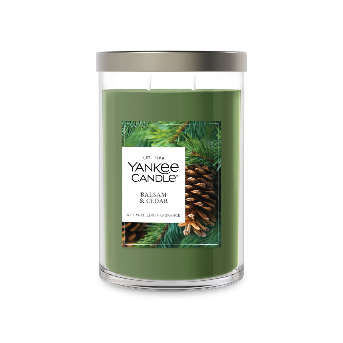 Yankee Candle Large Tumbler Candle with Lid - Balsam and Cedar - View 2