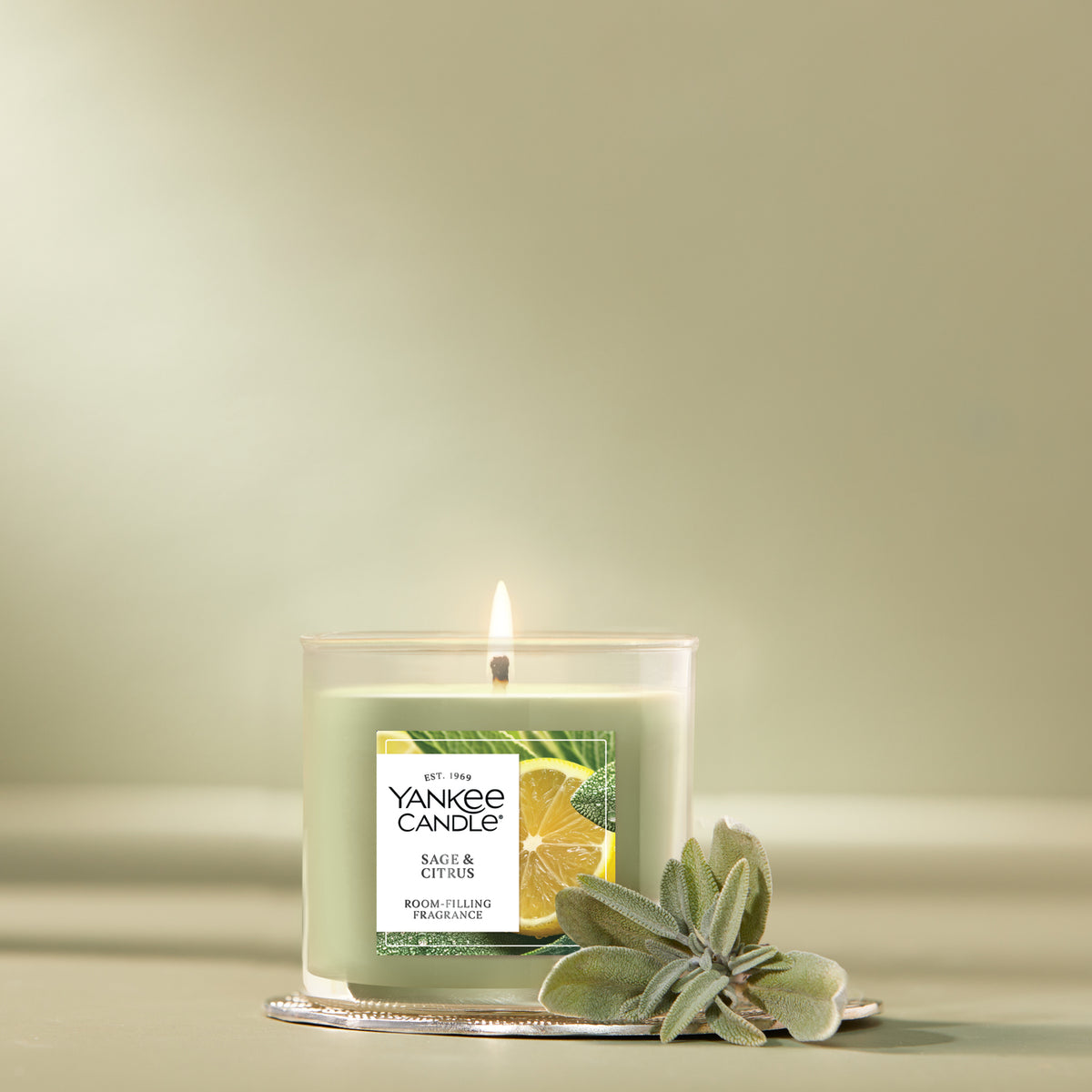 Yankee Candle Small Tumbler Candle with Lid - Sage and Citrus - View 4