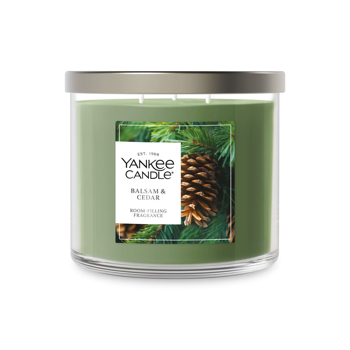 Yankee Candle Three Wick Candle, 14.5 oz - Balsam and Cedar - View 2