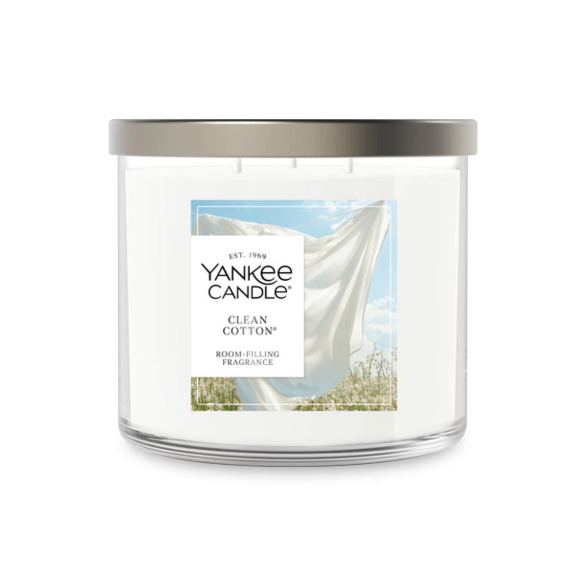Yankee Candle Three Wick Candle, 14.5 oz - Clean Cotton - View 2