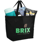 YaYa Flared Shopper Tote in Non-Woven Polypropylene - Black - Photo