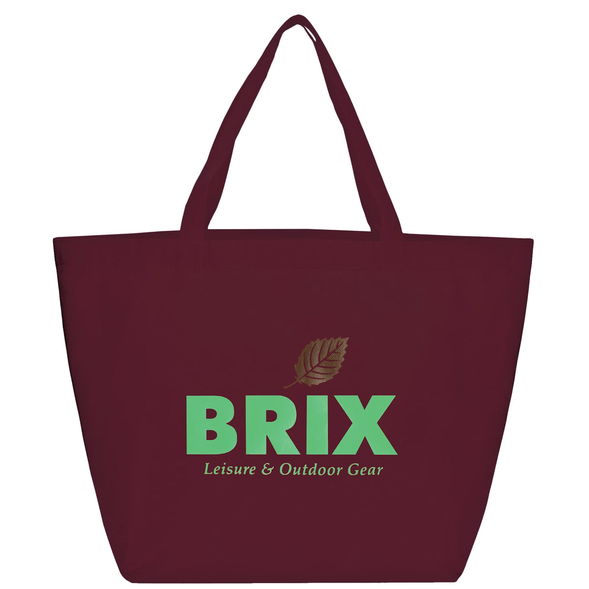 YaYa Flared Shopper Tote in Non-Woven Polypropylene - Burgundy - Front