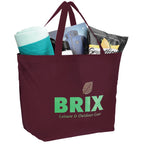 YaYa Flared Shopper Tote in Non-Woven Polypropylene - Burgundy - Photo