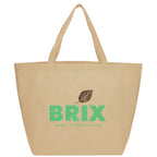 YaYa Flared Shopper Tote in Non-Woven Polypropylene - Cream - Front