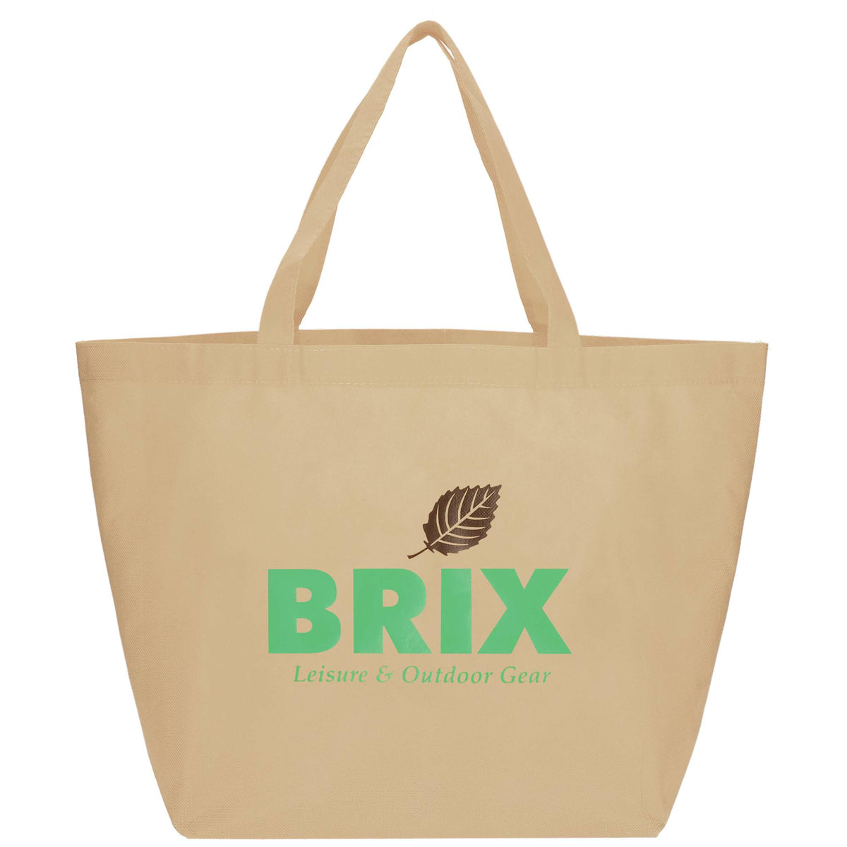 YaYa Flared Shopper Tote in Non-Woven Polypropylene - Cream - Front