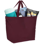 YaYa Flared Shopper Tote in Non-Woven Polypropylene Full Color - Burgundy - Photo 2