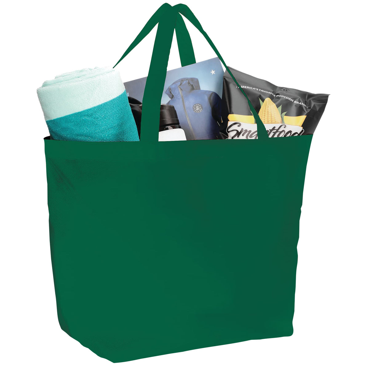 YaYa Flared Shopper Tote in Non-Woven Polypropylene Full Color - Green - Photo 3