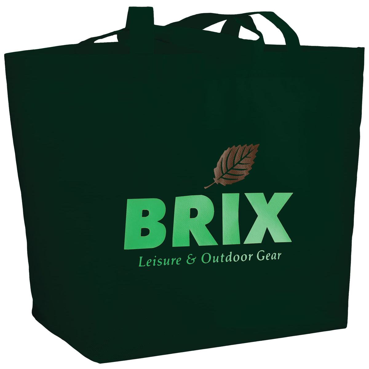 YaYa Flared Shopper Tote in Non-Woven Polypropylene Full Color - Hunter Green - Photo