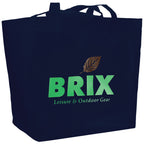 YaYa Flared Shopper Tote in Non-Woven Polypropylene Full Color - Navy Blue - Photo
