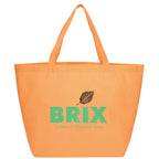 YaYa Flared Shopper Tote in Non-Woven Polypropylene Full Color - Orange - Front