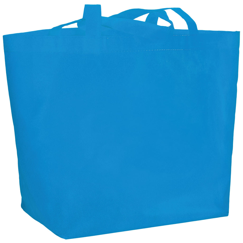 YaYa Flared Shopper Tote in Non-Woven Polypropylene Full Color - Process Blue - Photo 2