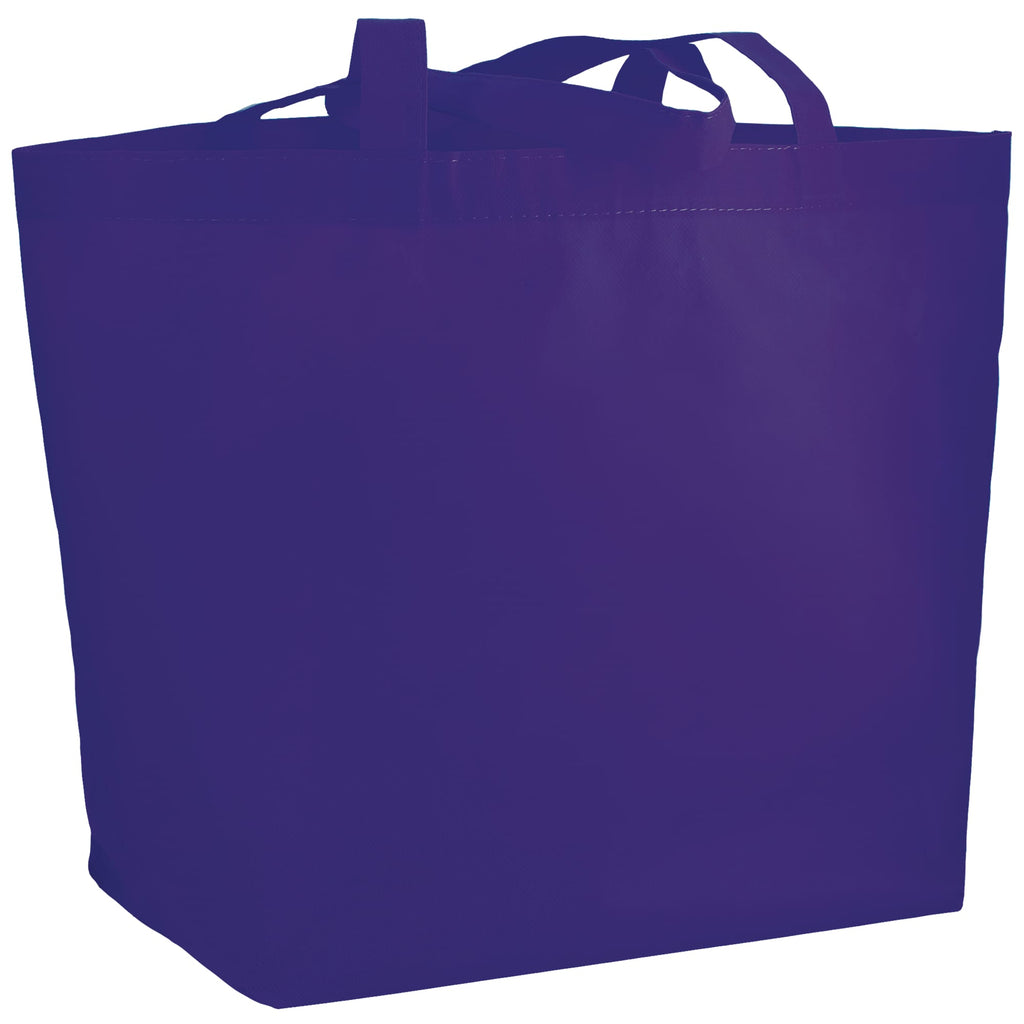 YaYa Flared Shopper Tote in Non-Woven Polypropylene Full Color - Purple - Photo 2