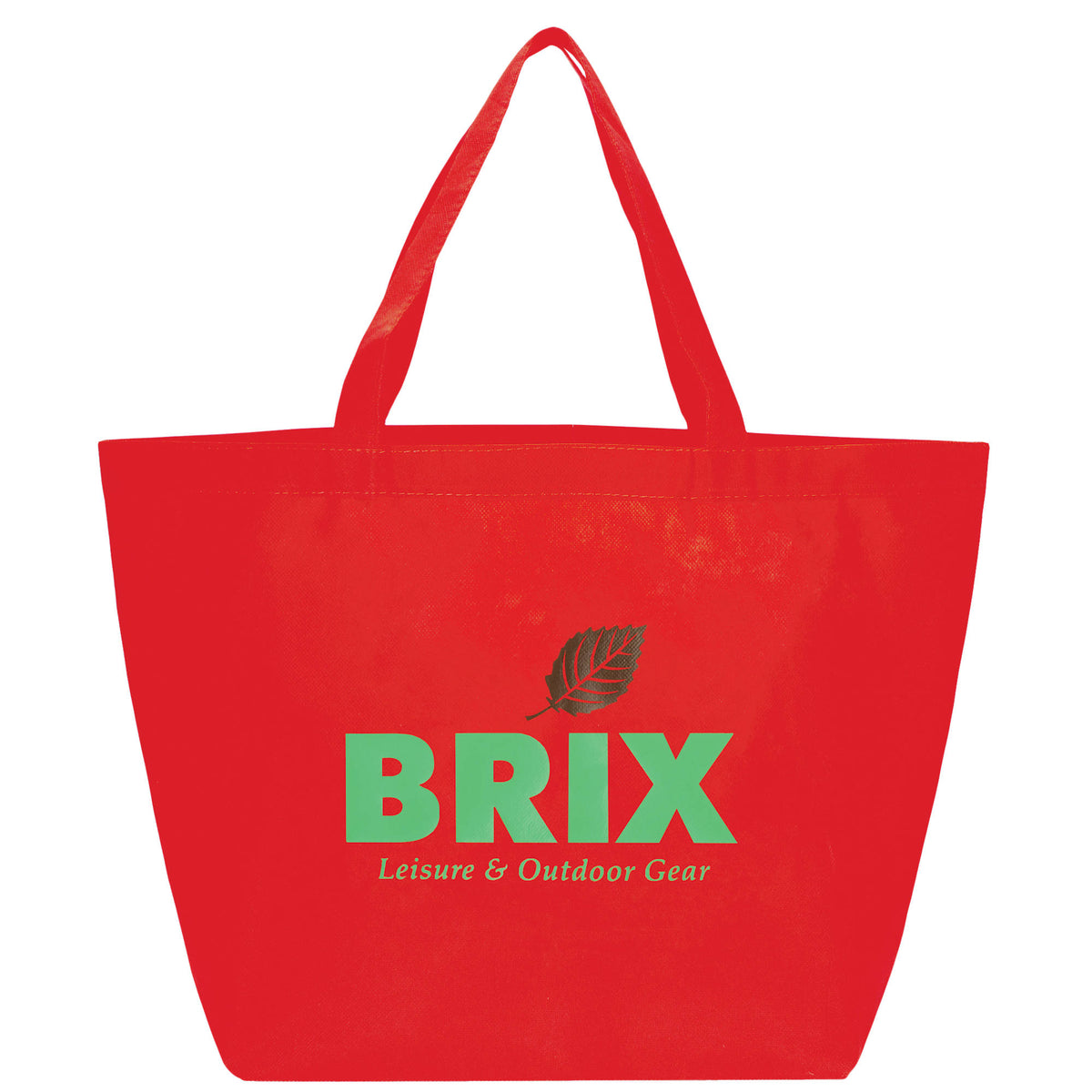 YaYa Flared Shopper Tote in Non-Woven Polypropylene Full Color - RED - Front