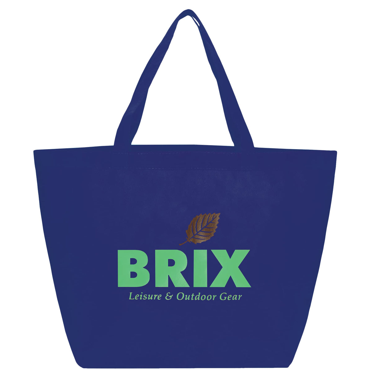YaYa Flared Shopper Tote in Non-Woven Polypropylene Full Color - Royal Blue - Front