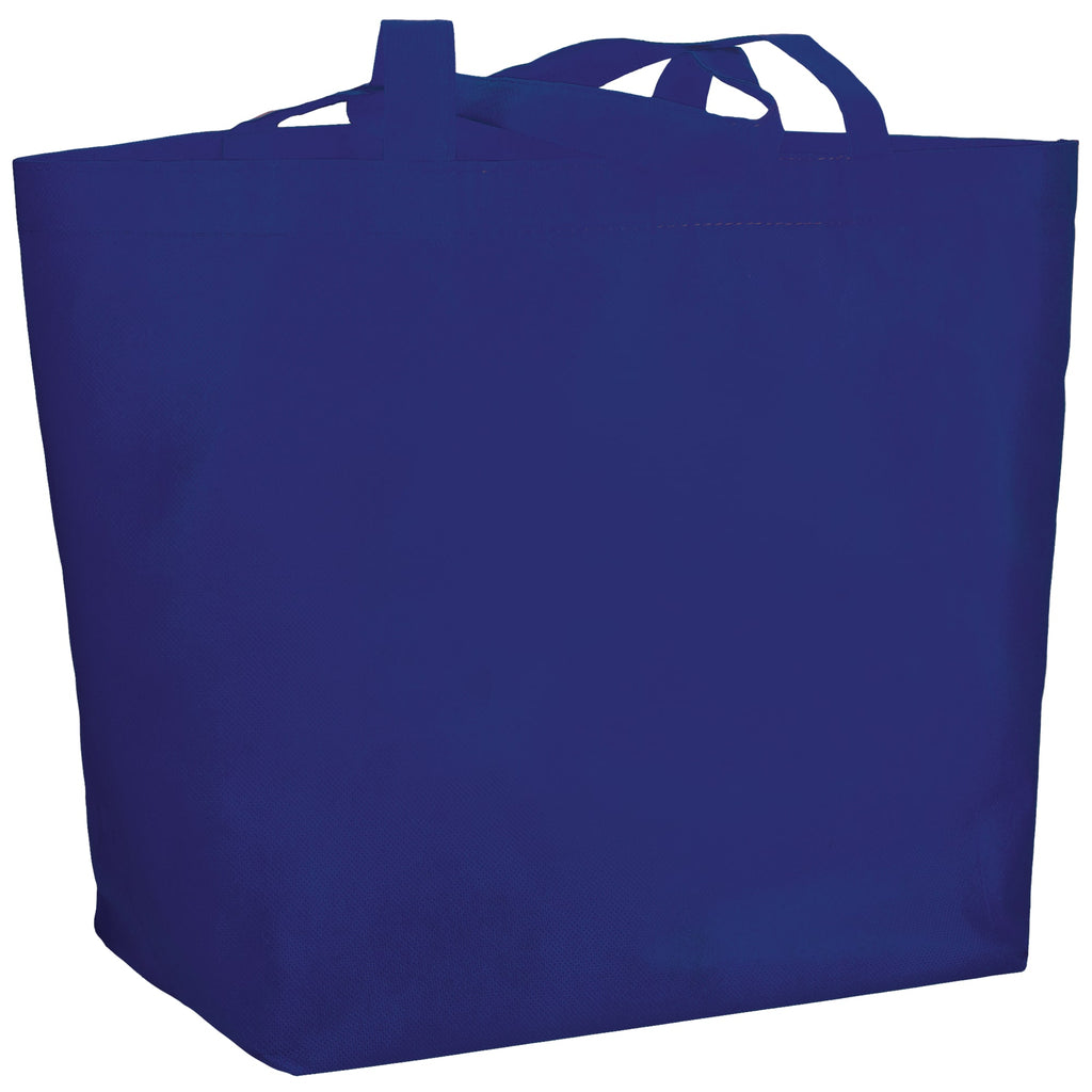 YaYa Flared Shopper Tote in Non-Woven Polypropylene Full Color - Royal Blue - Photo 2