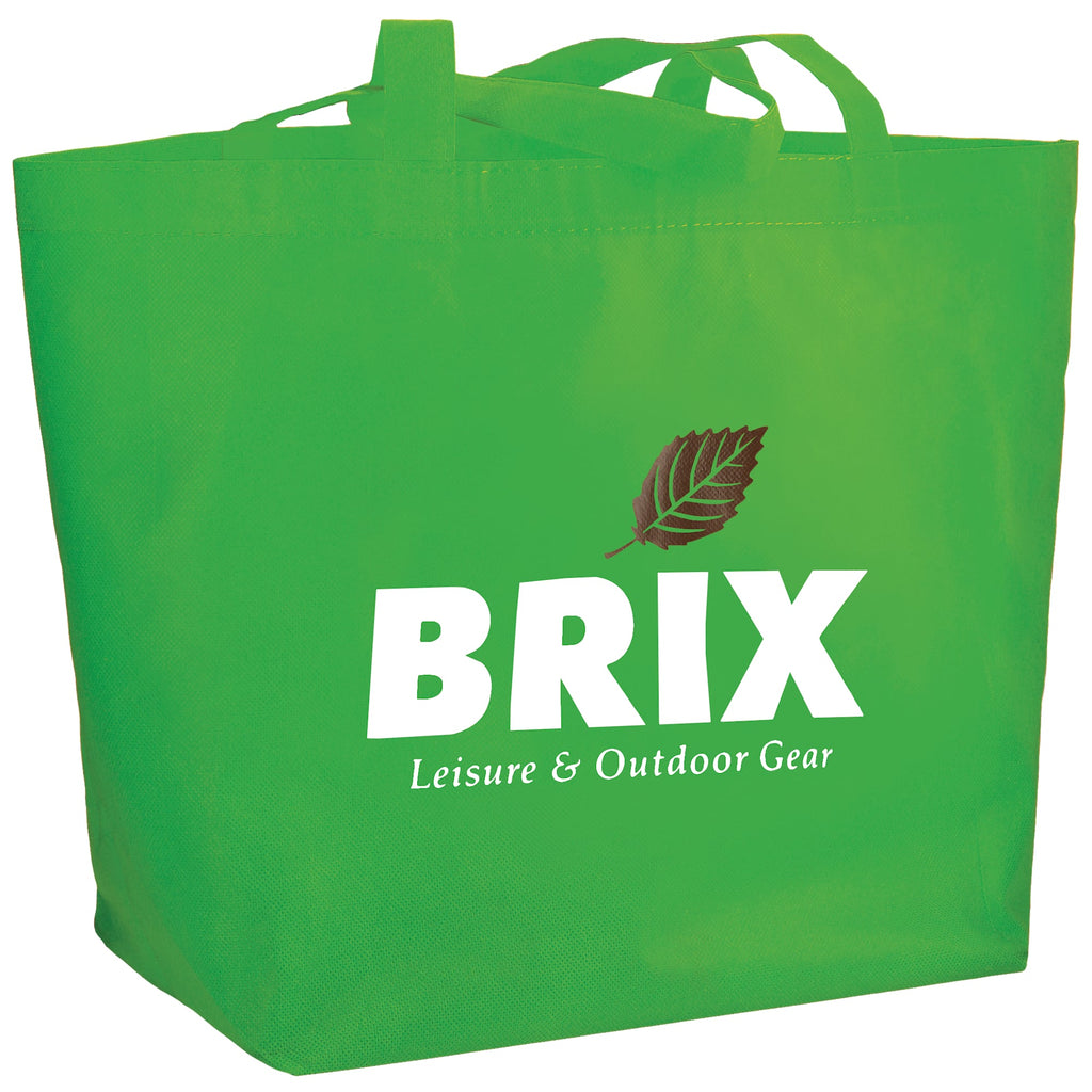 YaYa Flared Shopper Tote in Non-Woven Polypropylene - Lime Green - Photo