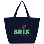 YaYa Flared Shopper Tote in Non-Woven Polypropylene - Navy Blue - Front