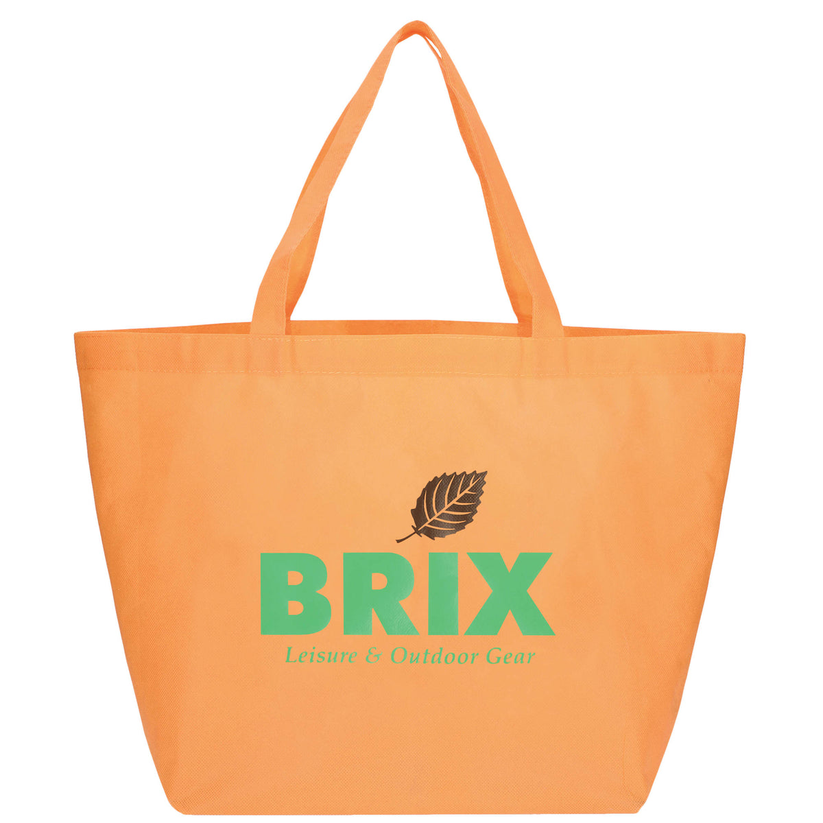 YaYa Flared Shopper Tote in Non-Woven Polypropylene - Orange - Front