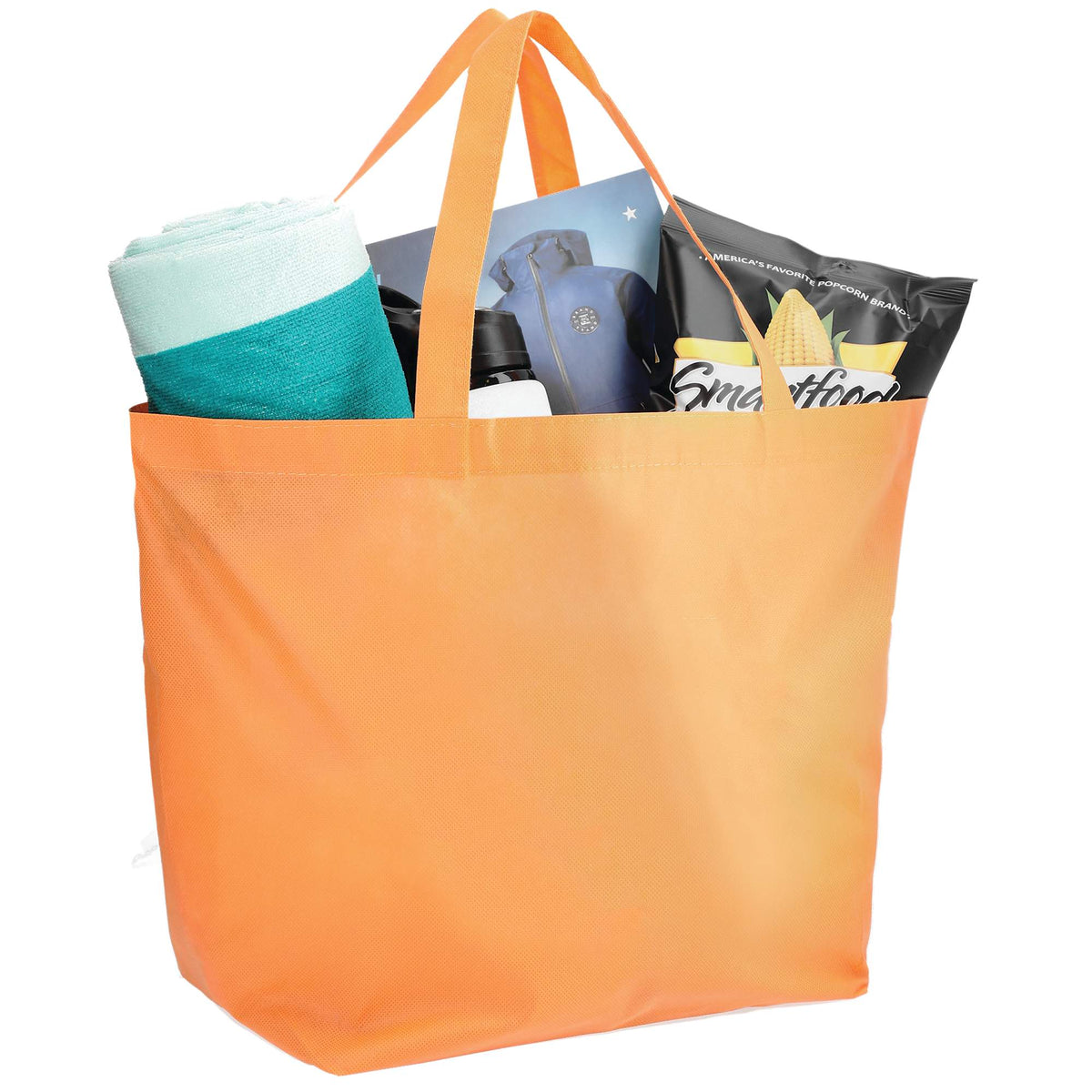YaYa Flared Shopper Tote in Non-Woven Polypropylene - Orange - Photo 2