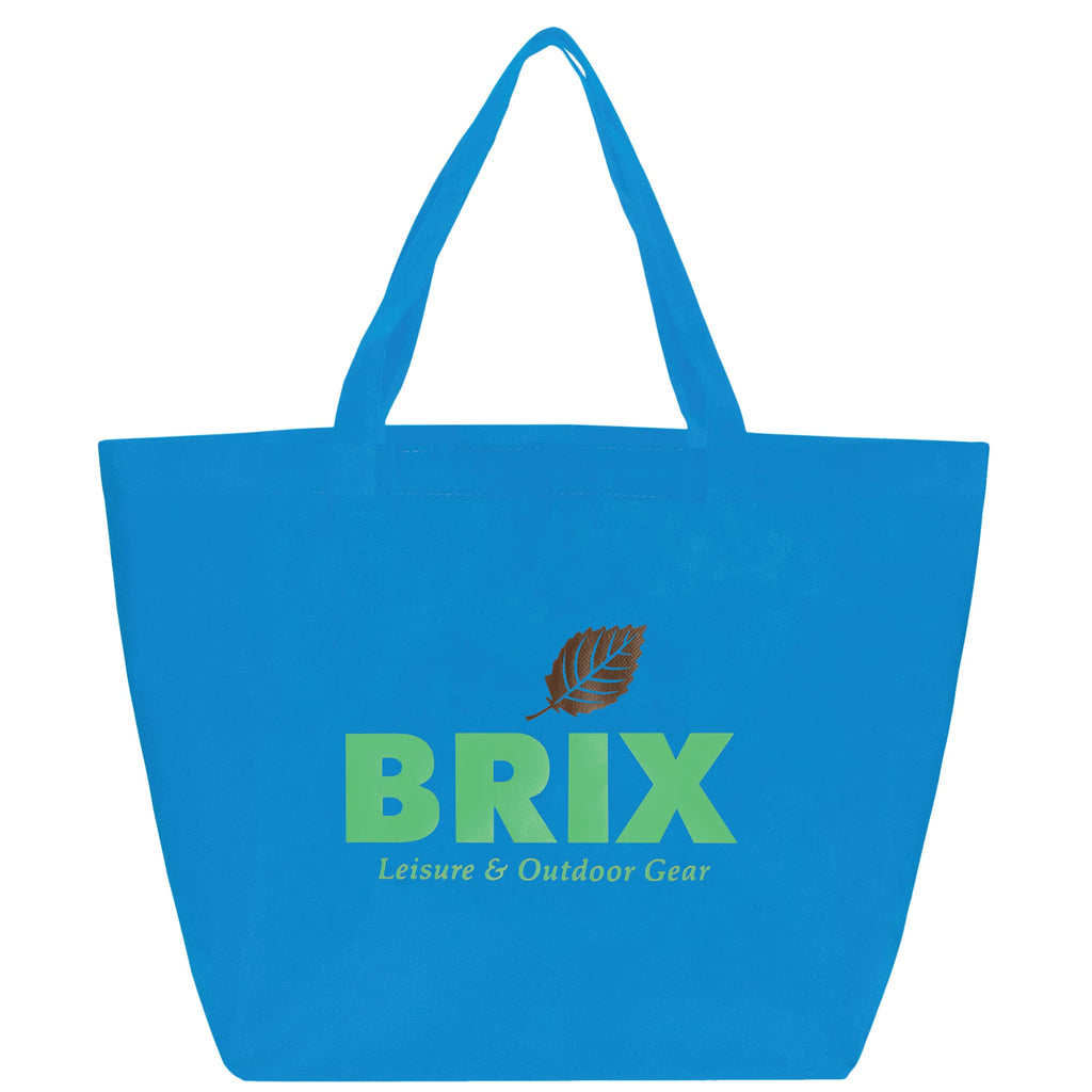 YaYa Flared Shopper Tote in Non-Woven Polypropylene - Process Blue - Front