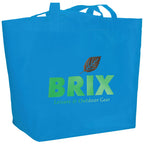 YaYa Flared Shopper Tote in Non-Woven Polypropylene - Process Blue - Photo