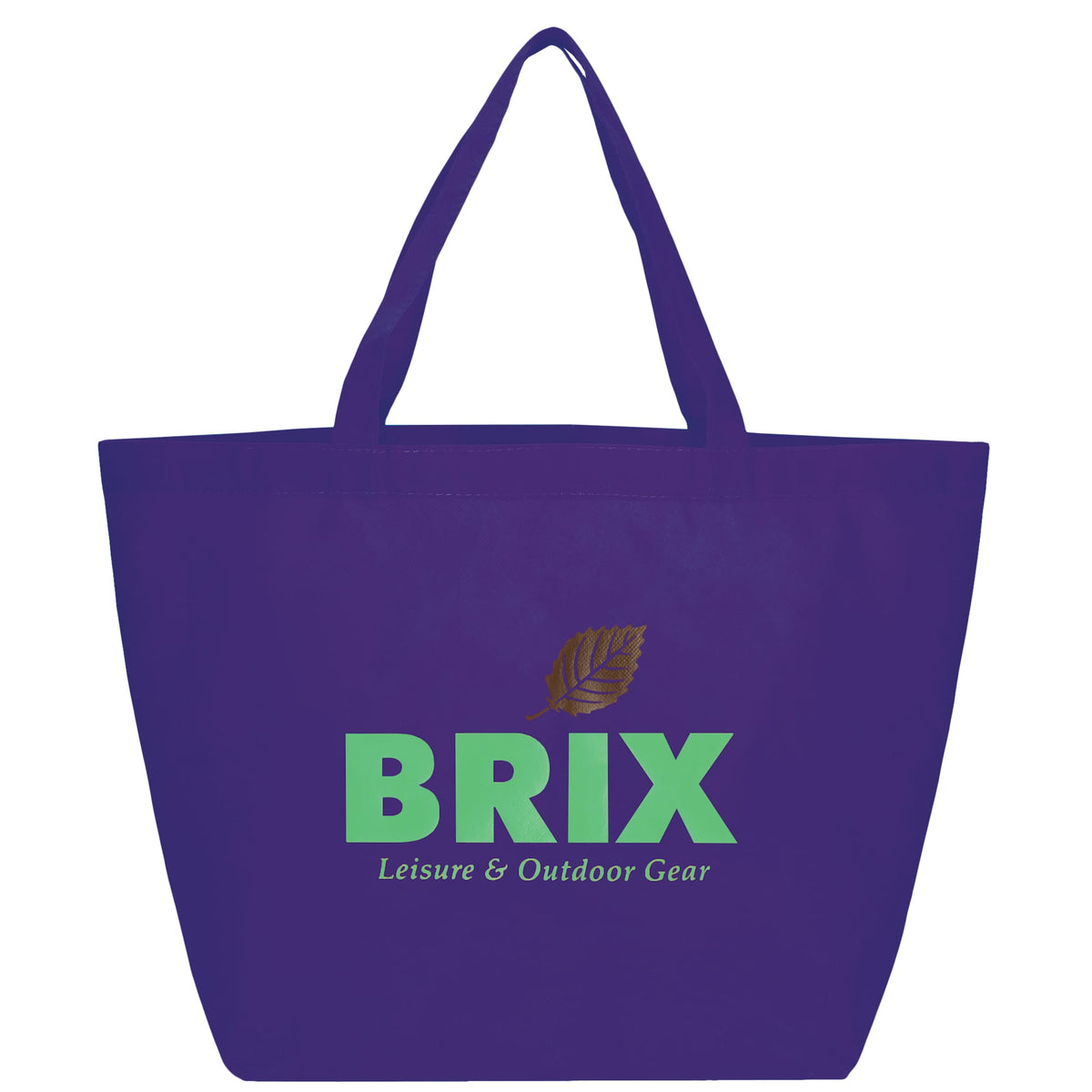 YaYa Flared Shopper Tote in Non-Woven Polypropylene - Purple - Front