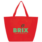 YaYa Flared Shopper Tote in Non-Woven Polypropylene - RED - Front