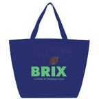 YaYa Flared Shopper Tote in Non-Woven Polypropylene - Royal Blue - Front