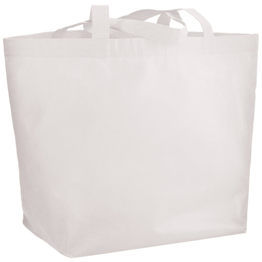 YaYa Flared Shopper Tote in Non-Woven Polypropylene - White - Photo 2