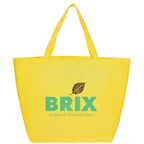 YaYa Flared Shopper Tote in Non-Woven Polypropylene - Yellow - Front