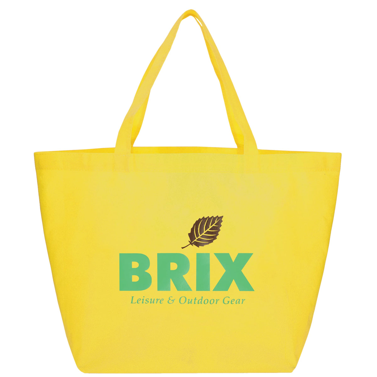 YaYa Flared Shopper Tote in Non-Woven Polypropylene - Yellow - Front