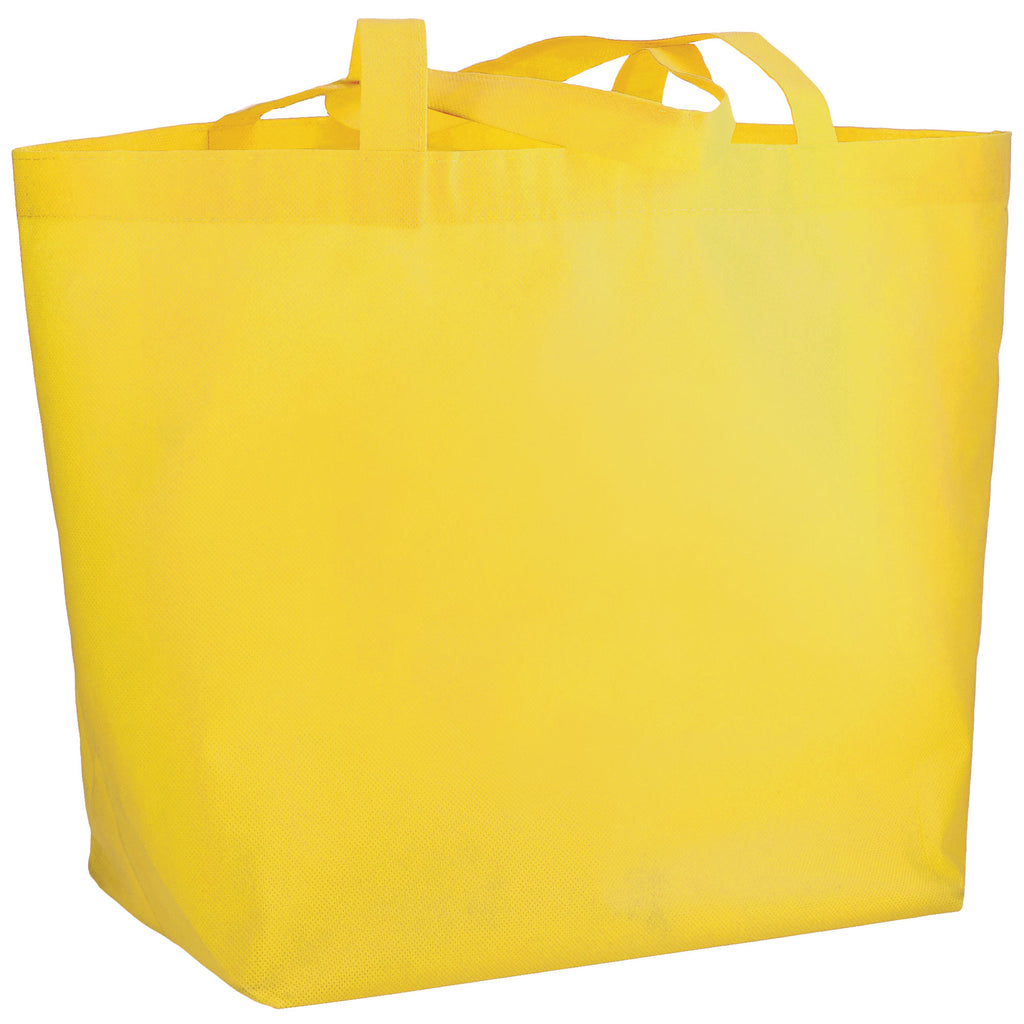 YaYa Flared Shopper Tote in Non-Woven Polypropylene - Yellow - Photo 2