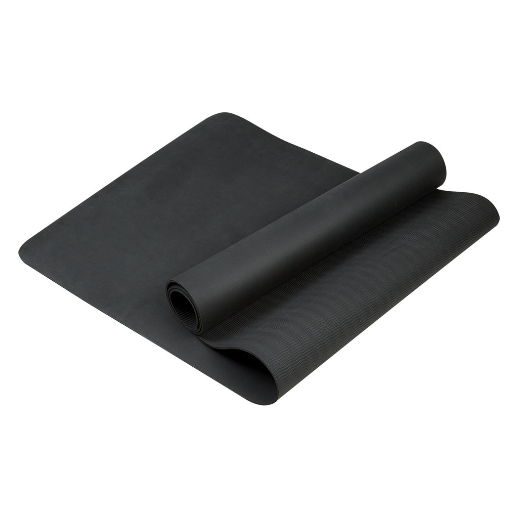 Yoga Mat, Single Layer - Black - Open